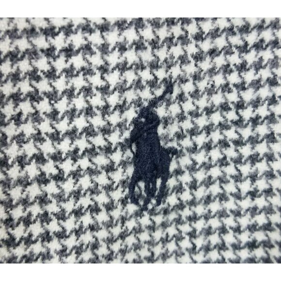 Polo Ralph Lauren Mens Size Large Shirt Houndstooth Button-Down Flannel Cotton - Picture 6 of 13